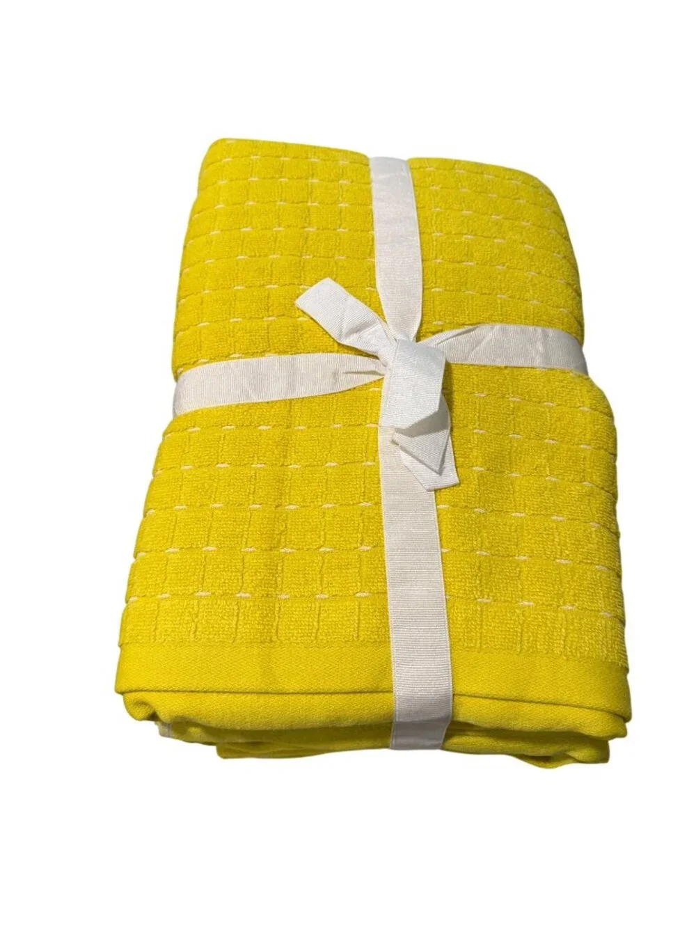 Kapoor Home 6-Piece Daisy Yellow Bath Towel Set 2 Bath Towels 2 Hand Towels 2 Wa